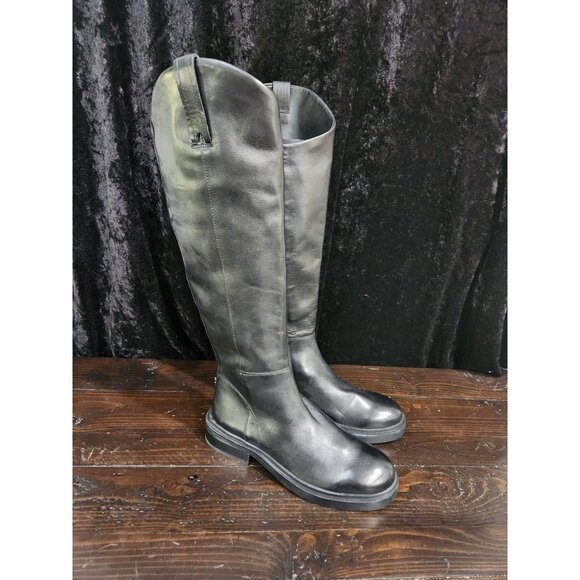 Sam Edelman Fable Black Leather Tall Boot/Sz 5.5M - Picture 3 of 8